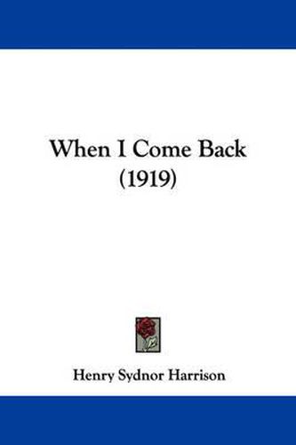 Cover image for When I Come Back (1919)