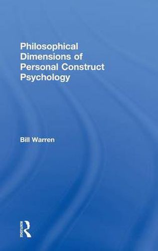 Cover image for Philosophical Dimensions of Personal Construct Psychology