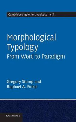 Cover image for Morphological Typology: From Word to Paradigm