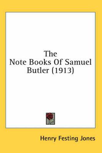 Cover image for The Note Books of Samuel Butler (1913)