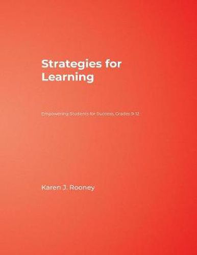 Cover image for Strategies for Learning: Empowering Students for Success, Grades 9-12