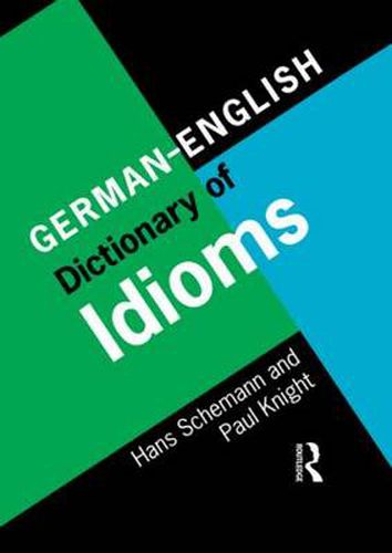 Cover image for German/English Dictionary of Idioms