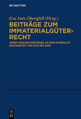 Cover image for Beitrage zum Immaterialguterrecht