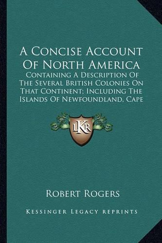 Cover image for A Concise Account of North America a Concise Account of North America
