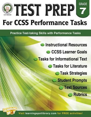 Cover image for Test Prep for Ccss Performance Tasks, Grade 7