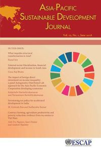 Cover image for Asia-Pacific Sustainable Development Journal 2018, Issue No. 1