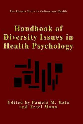 Cover image for Handbook of Diversity Issues in Health Psychology