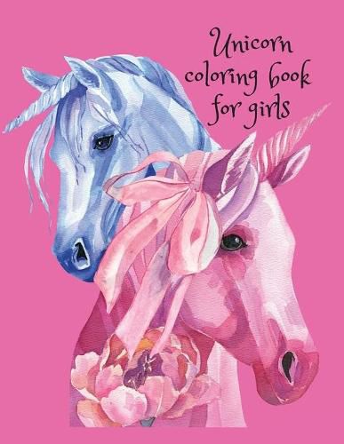 Cover image for Unicorn coloring book for girls