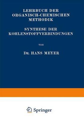 Cover image for Synthese der Kohlenstoffverbindungen