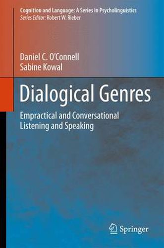 Cover image for Dialogical Genres: Empractical and Conversational Listening and Speaking