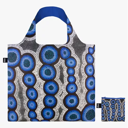 Cover image for Kirsten Nangala Egan Water Dreaming Blue Loqi Bag