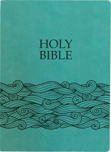 KJV Holy Bible, Wave Design, Large Print, Coastal Blue Ultrasoft