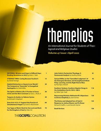 Cover image for Themelios, Volume 47, Issue 1