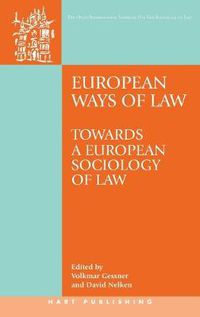 Cover image for European Ways of Law: Towards a European Sociology of Law