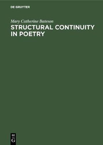 Structural continuity in poetry: A linguistic study of five Pre-Islamic Arabic Odes