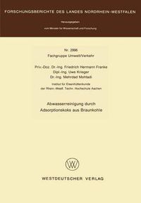 Cover image for Abwasserreingingung Durch Adsorptionskoks Aus Braunskohle