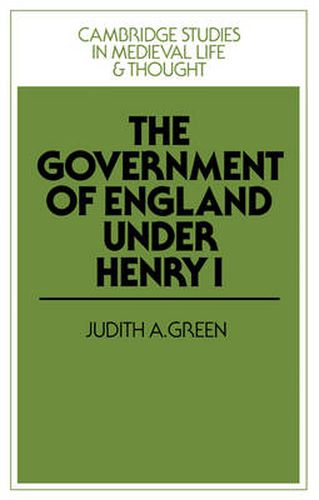 Cover image for The Government of England under Henry I