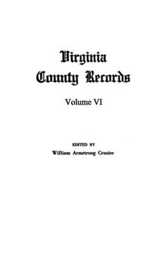 Cover image for Virginia County Records