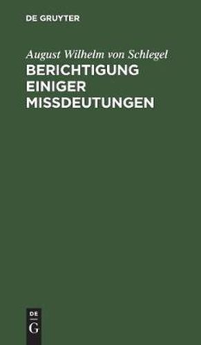 Berichtigung einiger Missdeutungen