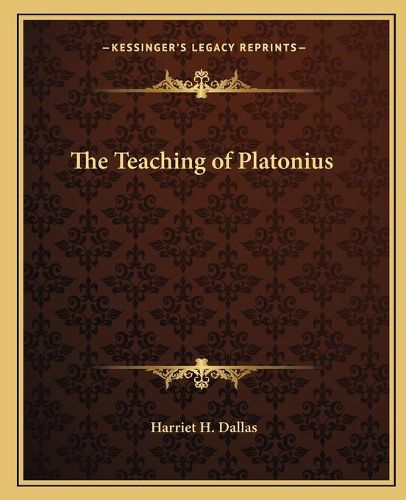 Cover image for The Teaching of Platonius