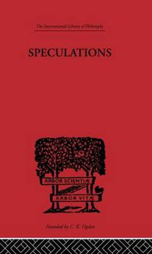 Cover image for Speculations: Essays on Humanism and the Philosophy of Art