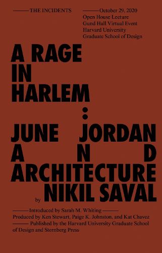 Cover image for Rage in Harlem: June Jordan and Architecture