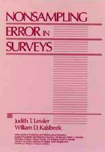 Cover image for Nonsampling Error in Surveys