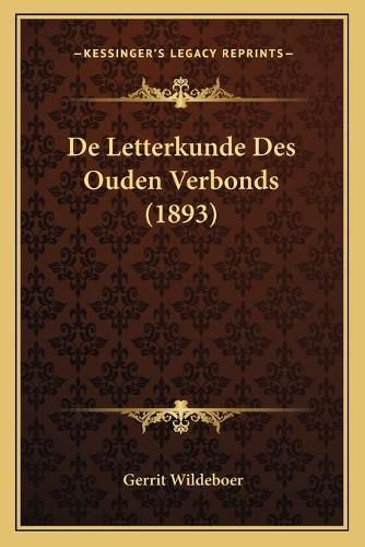 Cover image for de Letterkunde Des Ouden Verbonds (1893)