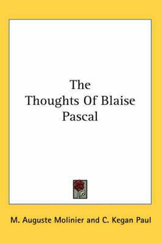 Cover image for The Thoughts of Blaise Pascal