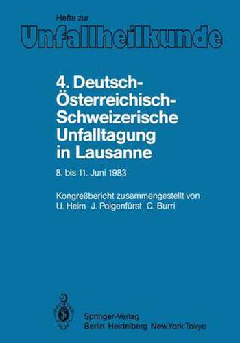 Cover image for 4. Deutsch-Osterreichisch-Schweizerische Unfalltagung in Lausanne, 8. Bis 11. Juni 1983