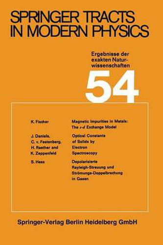 Cover image for Springer Tracts in Modern Physics: Ergebnisse Der Exakten Naturwissenschaften