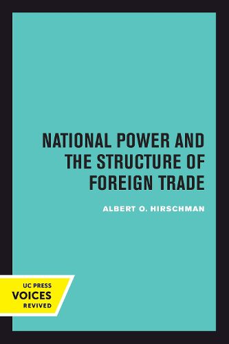 Cover image for National Power and the Structure of Foreign Trade
