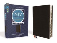 Cover image for NIV Study Bible, Fully Revised Edition, Large Print, Bonded Leather, Black, Red Letter, Thumb Indexed, Comfort Print