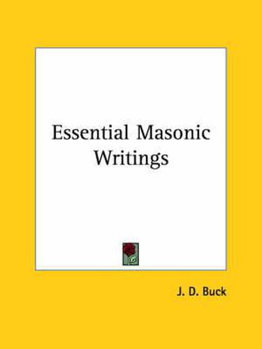 Cover image for Essential Masonic Writings