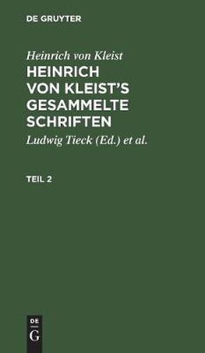 Cover image for Heinrich von Kleist's gesammelte Schriften