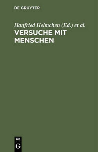 Cover image for Versuche mit Menschen