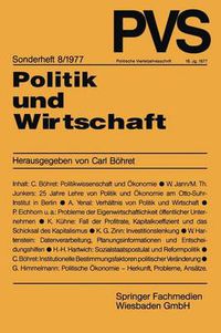 Cover image for Politik Und Wirtschaft: Festschrift Fur Gert Von Eynern