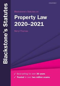 Cover image for Blackstone's Statutes on Property Law 2020-2021