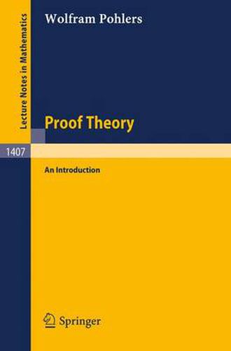 Cover image for Proof Theory: An Introduction