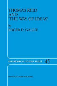 Cover image for Thomas Reid and 'The Way of Ideas