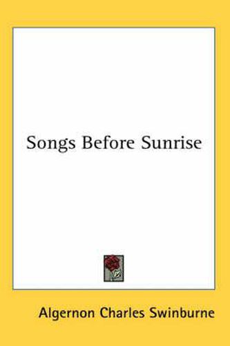 Cover image for Songs Before Sunrise