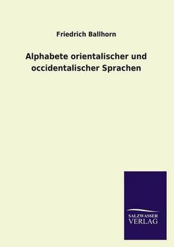 Cover image for Alphabete Orientalischer Und Occidentalischer Sprachen