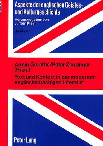 Cover image for Text Und Kontext in Der Modernen Englischsprachigen Literatur