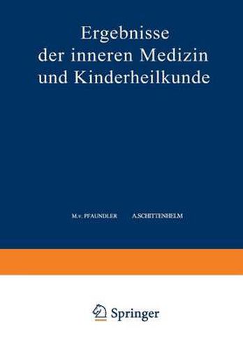 Cover image for Ergebnisse Der Inneren Medizin Und Kinderheilkunde: Funfundsechzigster Band