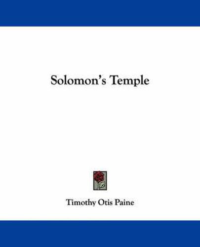 Cover image for Solomon's Temple