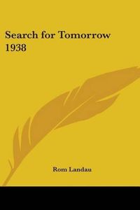 Cover image for Search for Tomorrow 1938