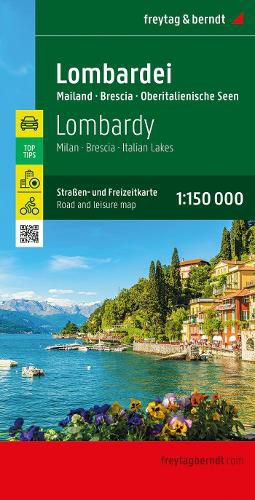 Lombardy, road and leisure map 1:150,000, freytag & berndt