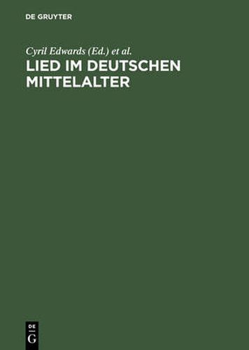 Cover image for Lied im deutschen Mittelalter