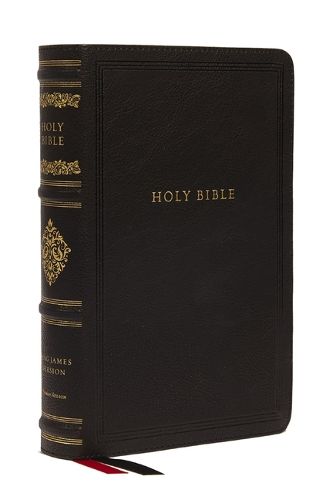 Cover image for KJV Large Print Reference Bible, Black Leathersoft, Red Letter, Comfort Print, Thumb Indexed (Sovereign Collection)