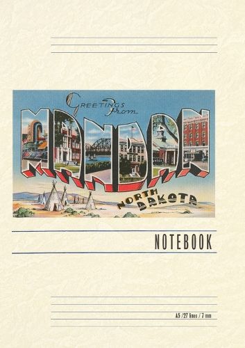 Cover image for Vintage Lined Notebook Greetings from Mandan, North Dakota